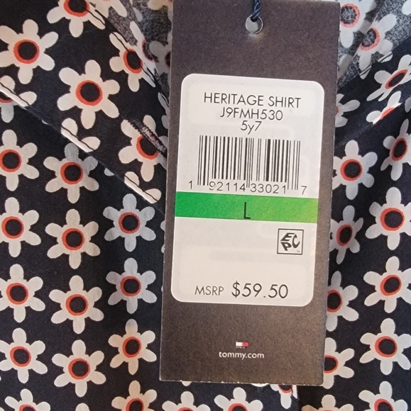 NWT - Tommy Hilfiger - Size Large 100% Cotton Blouse - Picture 6 of 8